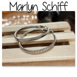 New Marlyn Schiff Hoop Earring - Silver